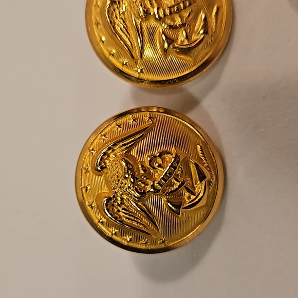 USMC Officers Dress Blues Anodized Buttons - Picture 2 of 10